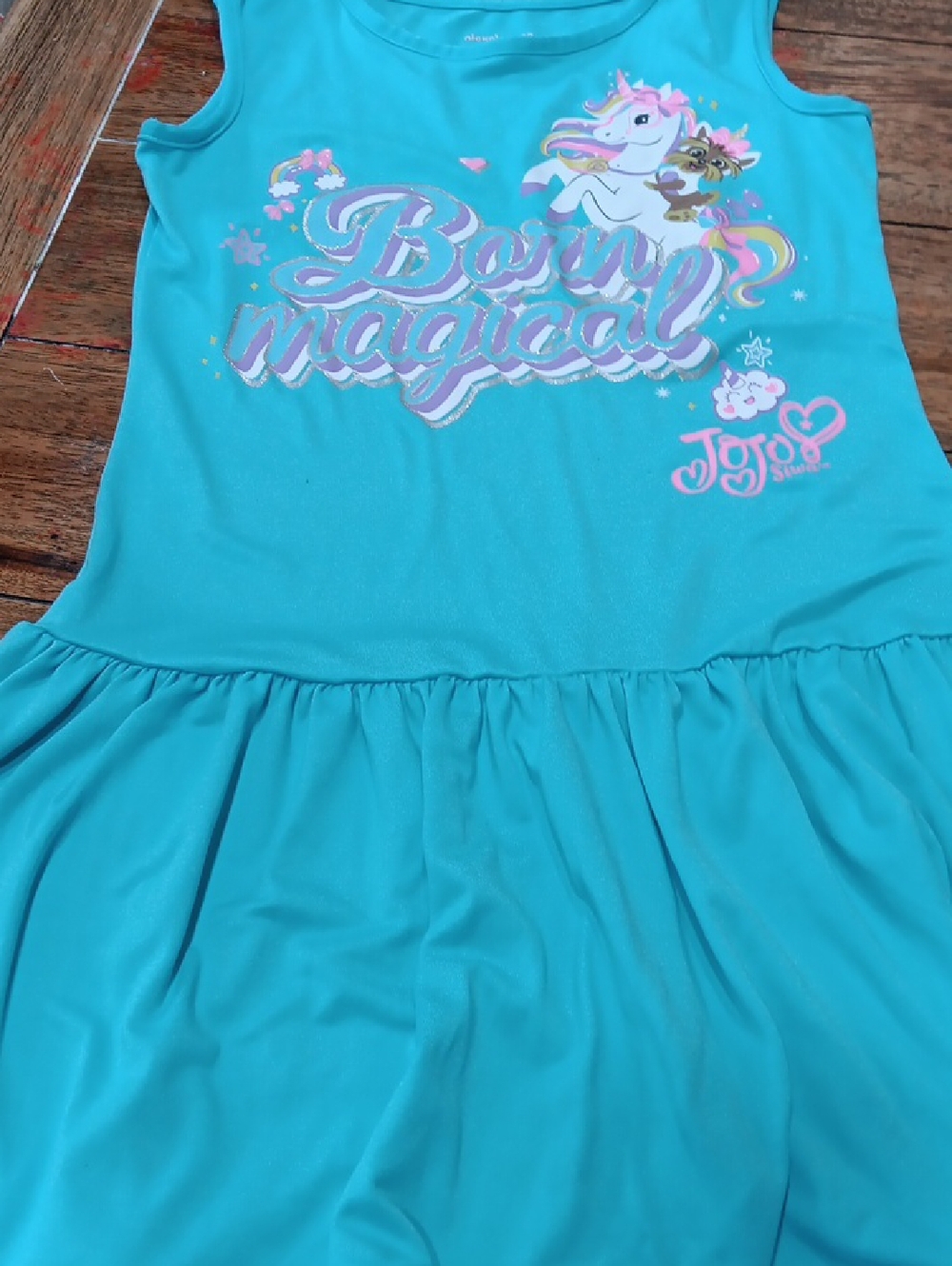 Nickelodeon JoJo Siwa Turquoise Unicorn 'Born Magical' Girls' Sleeveless Dress